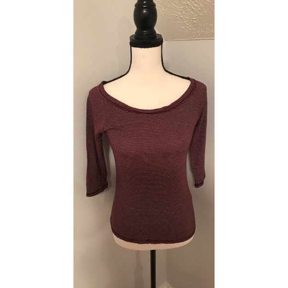 ModCloth Bateau So Beautiful 3/4 Sleeve Stripe Top - Size Small - Picture 2 of 9